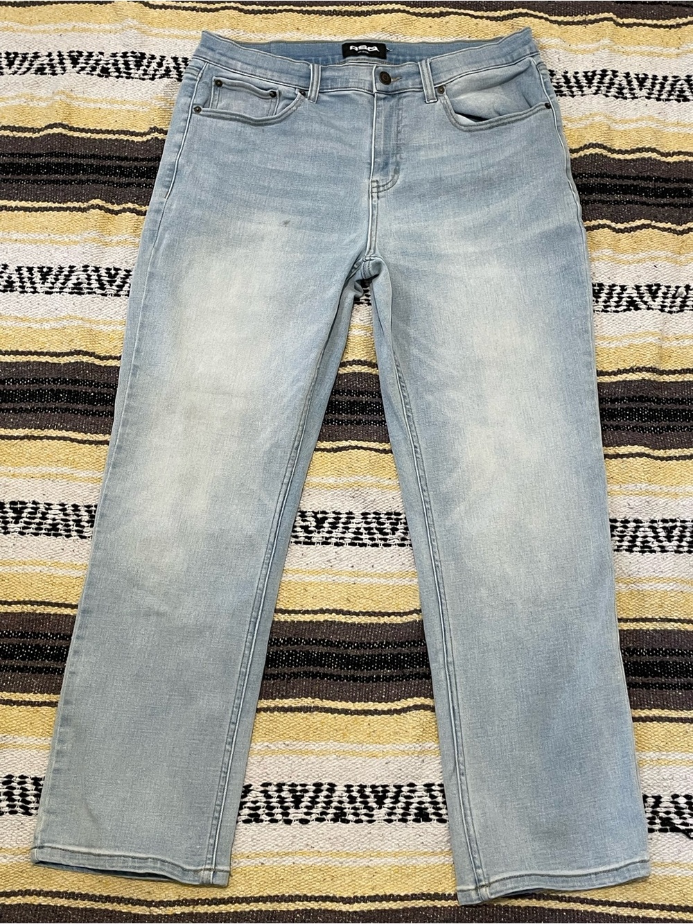 RSQ Straight Leg Men's Jeans Light Blue Wash Denim Casual Everyday Pants